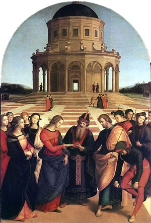 Photo:  lo sposalizio della Vergine(1504) Raffaello Sanzio